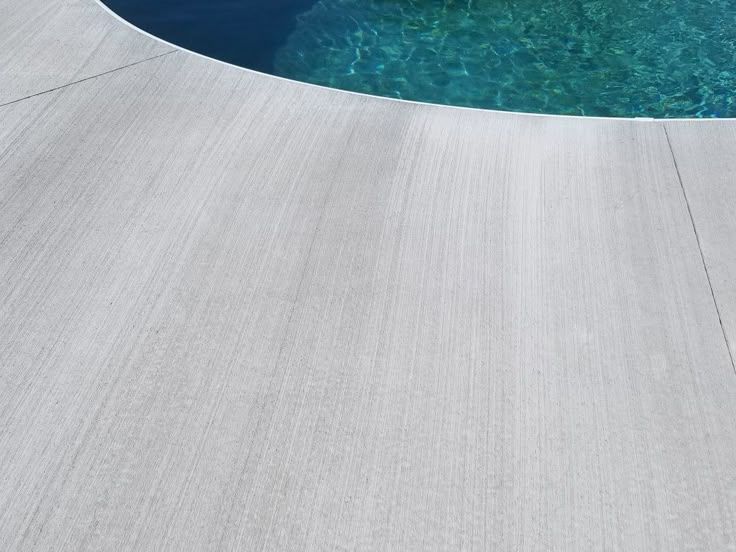 Broom finish concrete slab